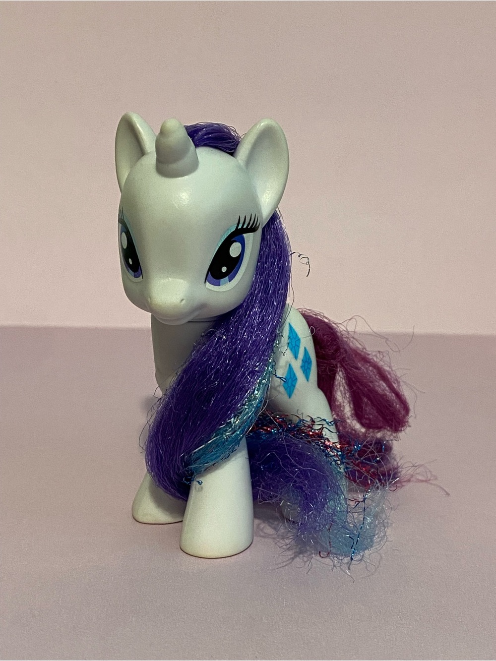 My Little Pony G4 Rainbow Power Rarity Brushable 2013 Hasbro *Flaws*